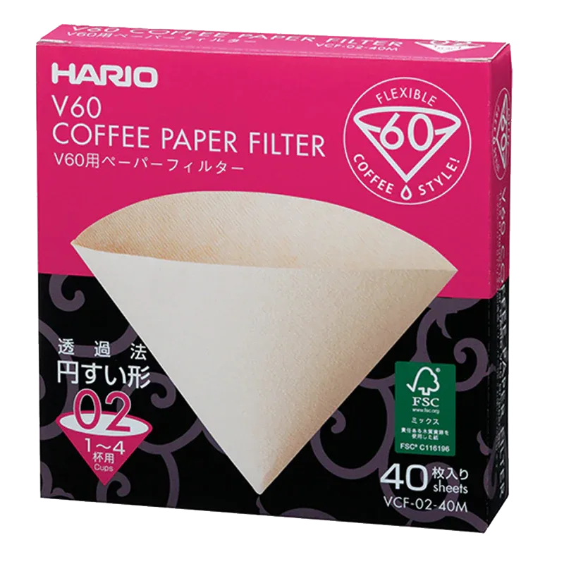 Hario – V60 Filterpapier Natural, 02, 40st.