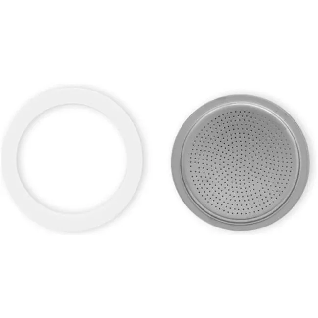 Bialetti -  Filterplaatje + Siliconen Ring, Brikka 2/c & Moka Inductie 4c