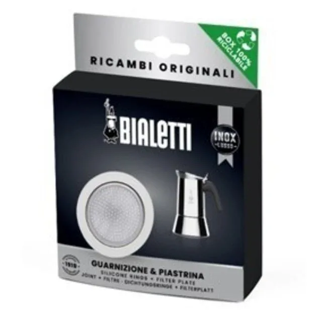 Bialetti -  Filterplaatje + Siliconen Ring, 6/c RVS