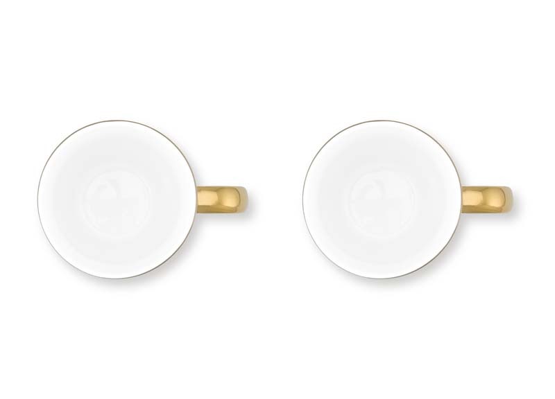 Set van 2 mokken, goud, 250ml