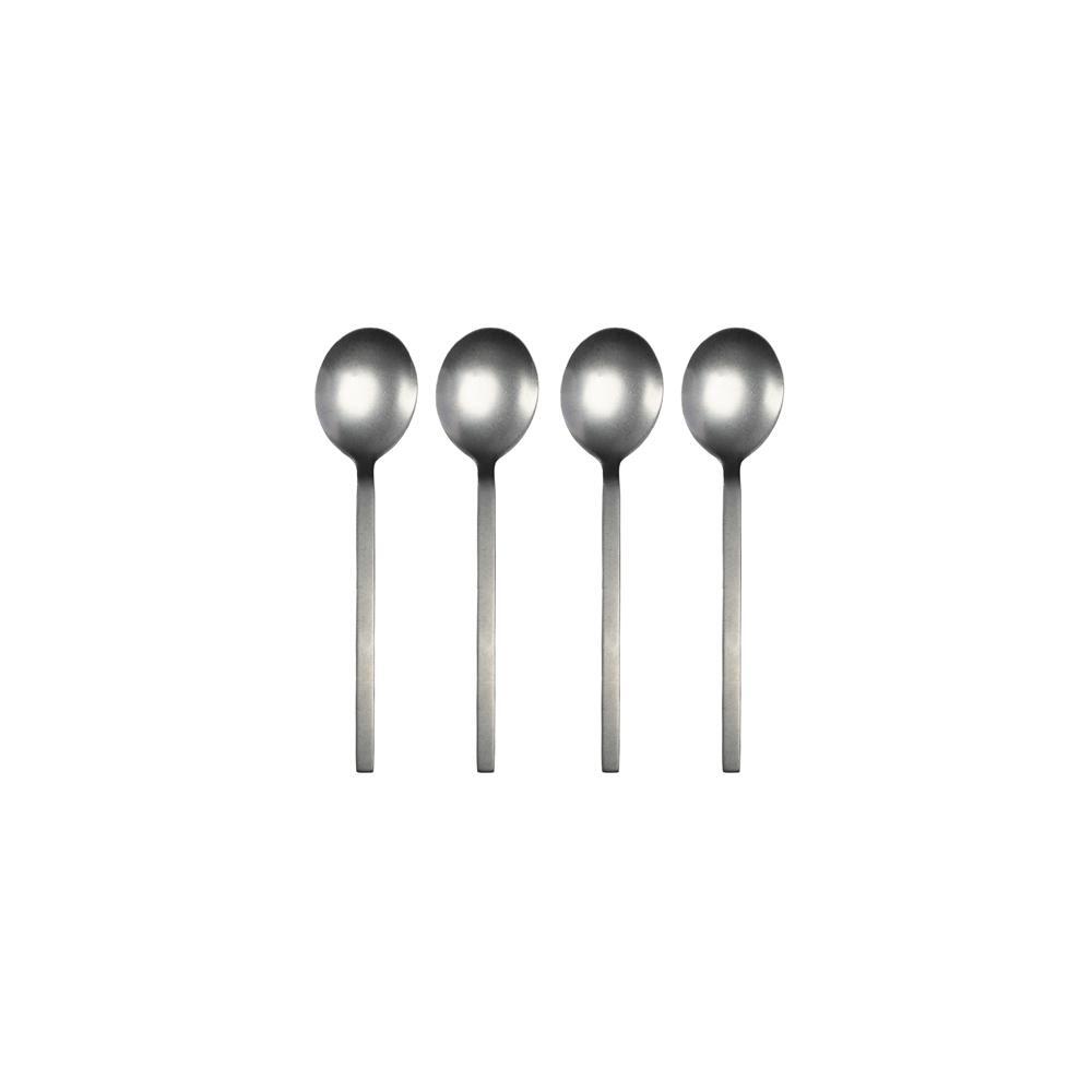 LEEFF, lepeltjes zilver Charlot, set van 4