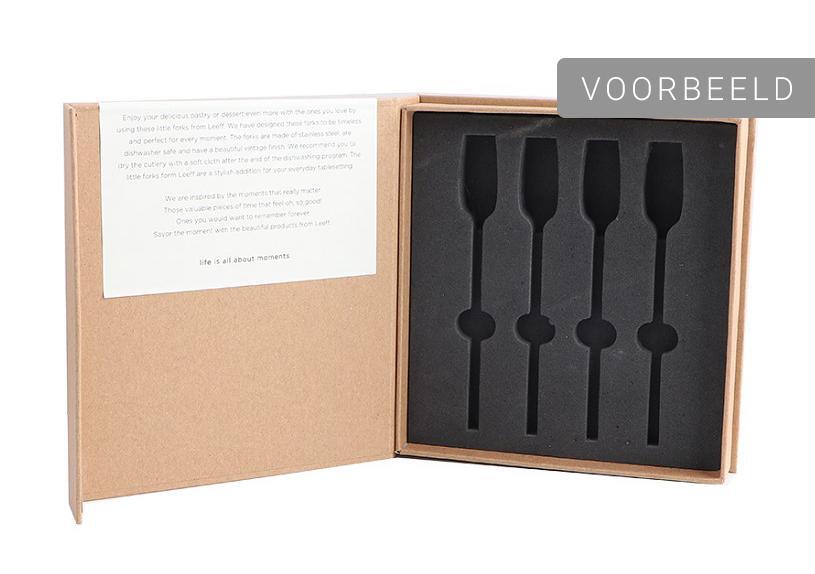 LEEFF, vorkjes zilver Charlot, set van 4