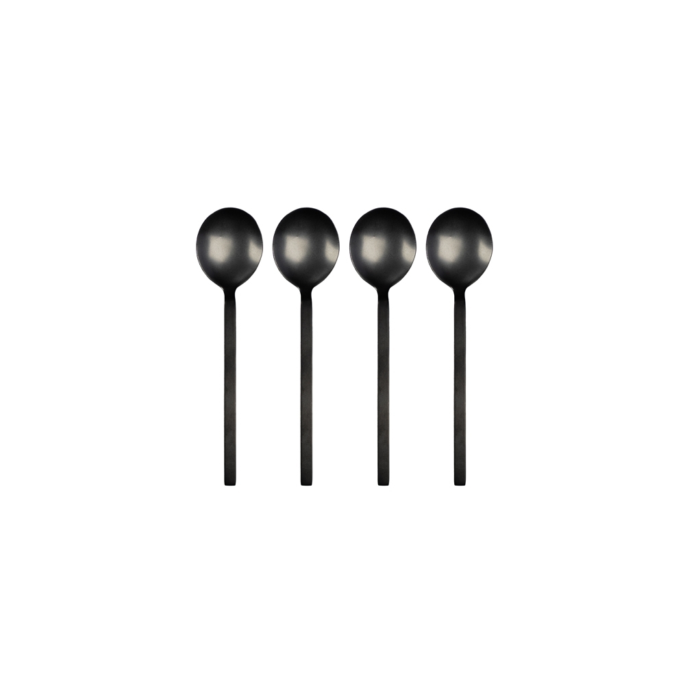 LEEFF, lepeltjes zwart Charlot, set van 4