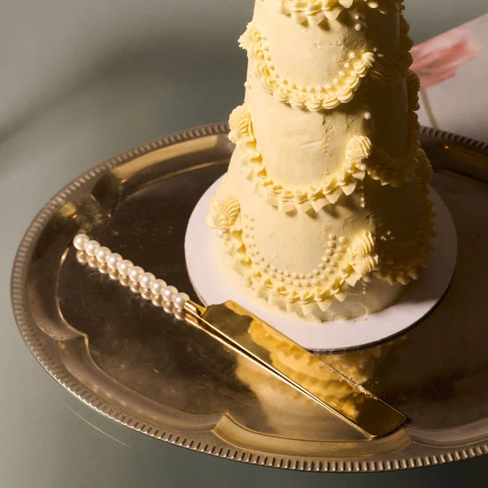 Lepelclub, Pearl Cake Knife & Server Set