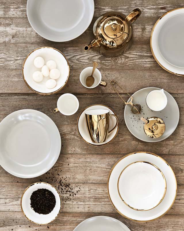Theepot, goud, 1800ml, VTwonen servies