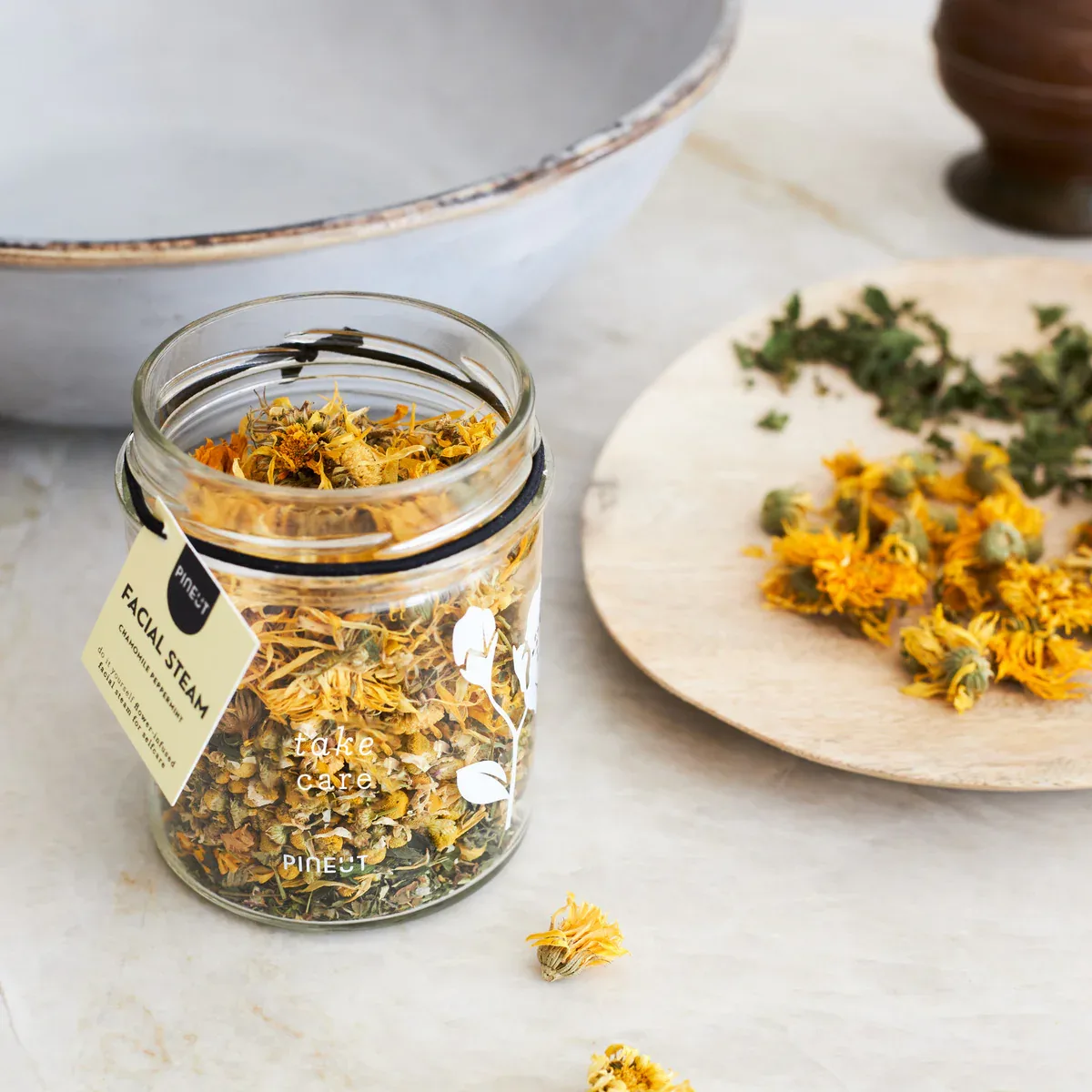 Pineut – Facial Steam, Kamille & Pepermunt, 21gr