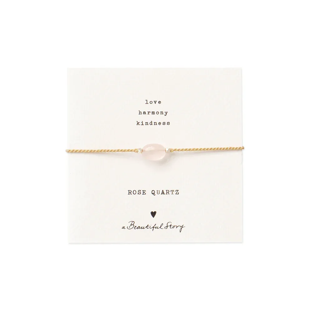 A Beautiful Story – Edelsteenkaart met armband, Rozenkwarts