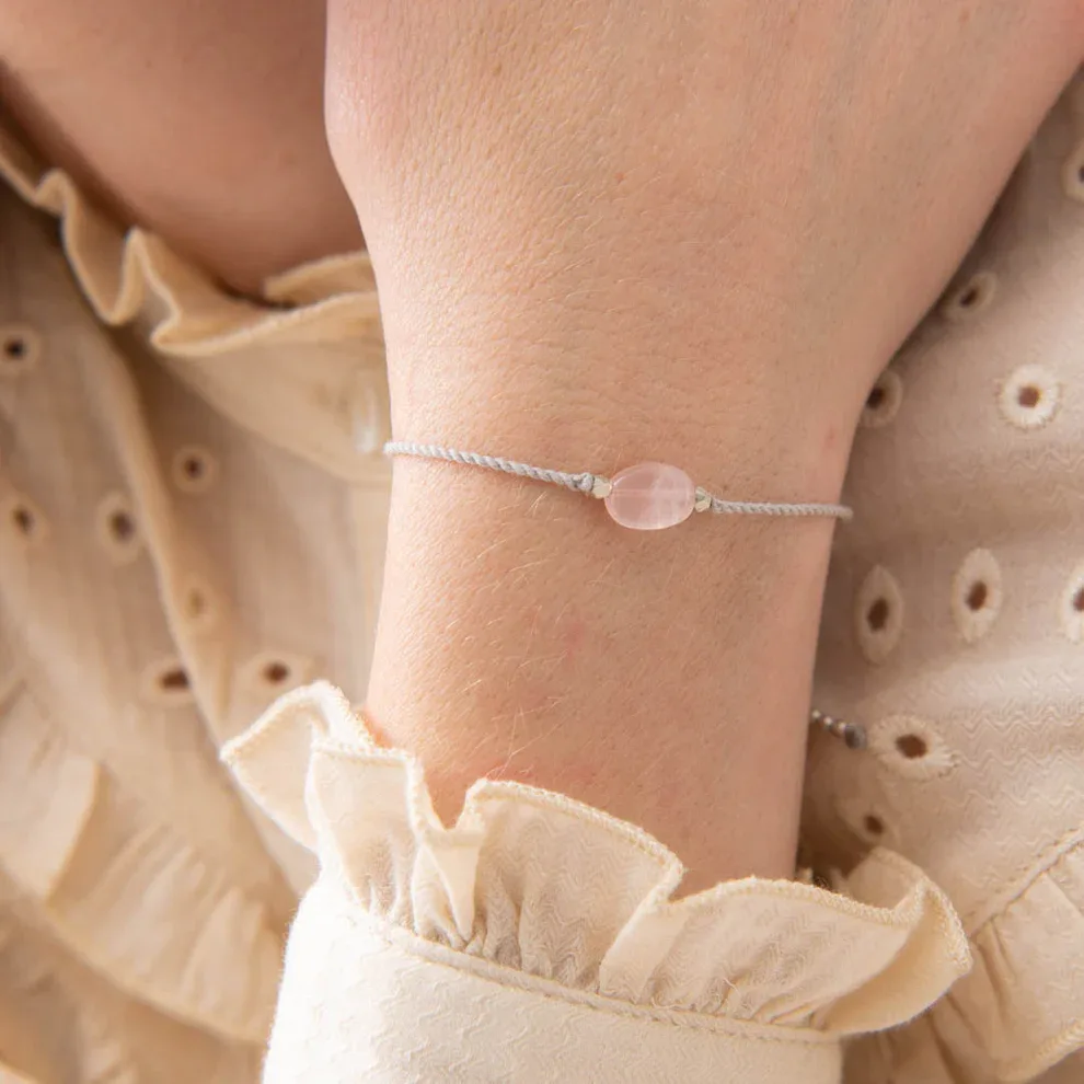 A Beautiful Story – Edelsteenkaart met armband, Rozenkwarts
