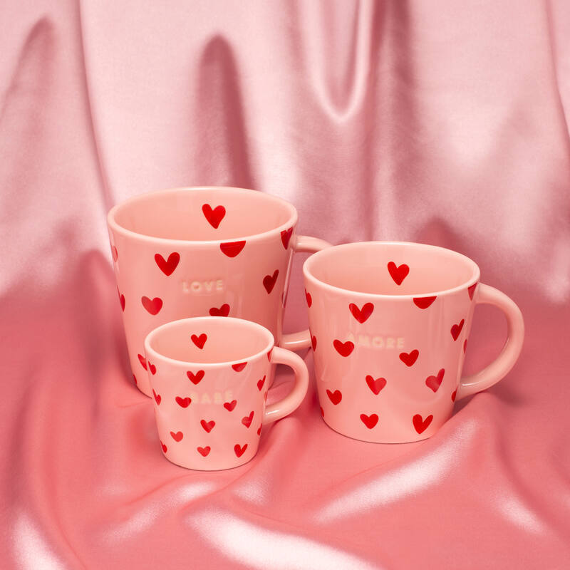 Vondels - Cappuccinokop AMORE, Roze, 250ml