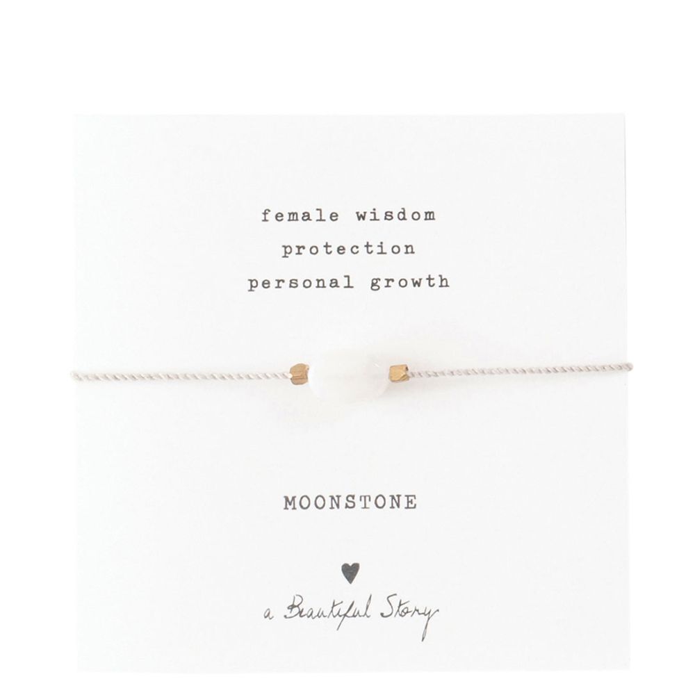 A Beautiful Story – Edelsteenkaart met armband, Maansteen