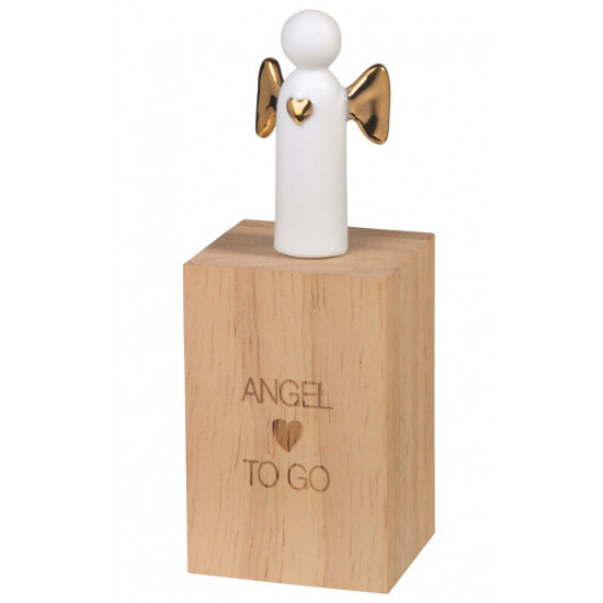 Räder, Geluksdoosje Angel to Go, houten doosje met engeltje