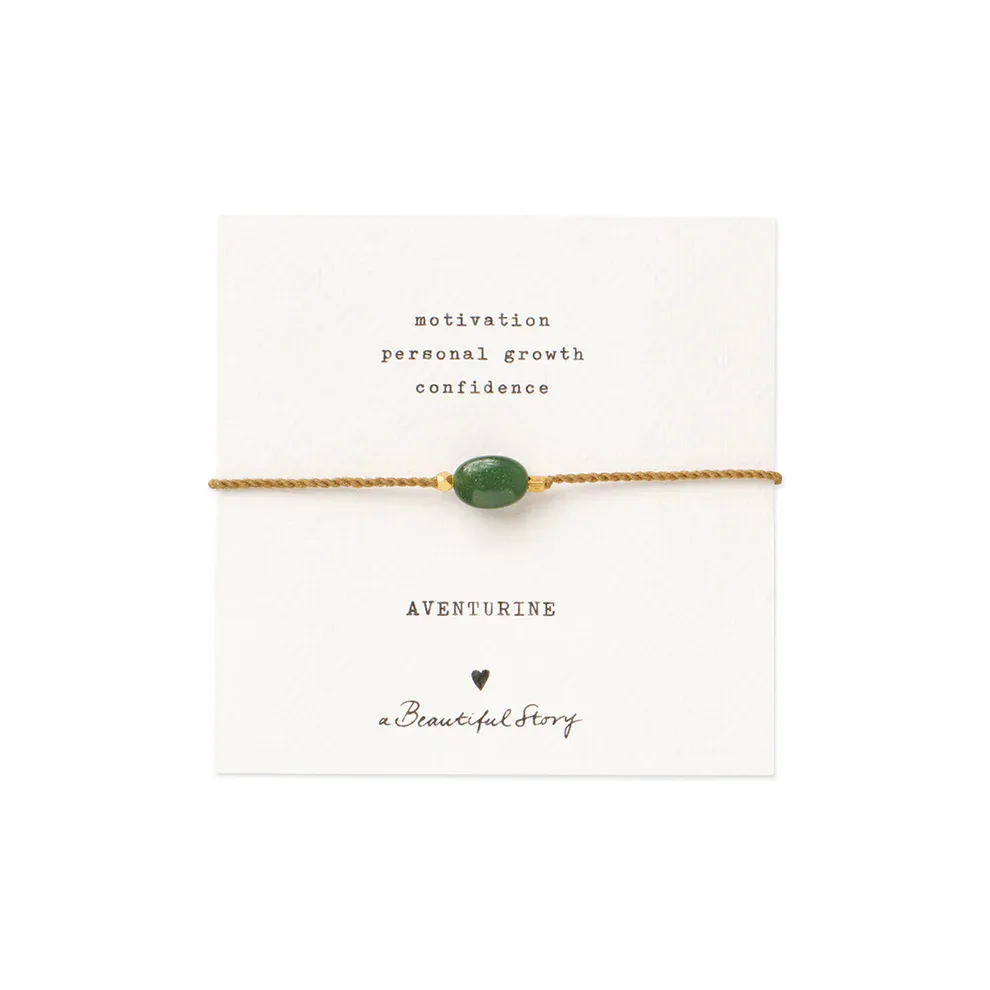A Beautiful Story – Edelsteenkaart met armband, Aventurijn