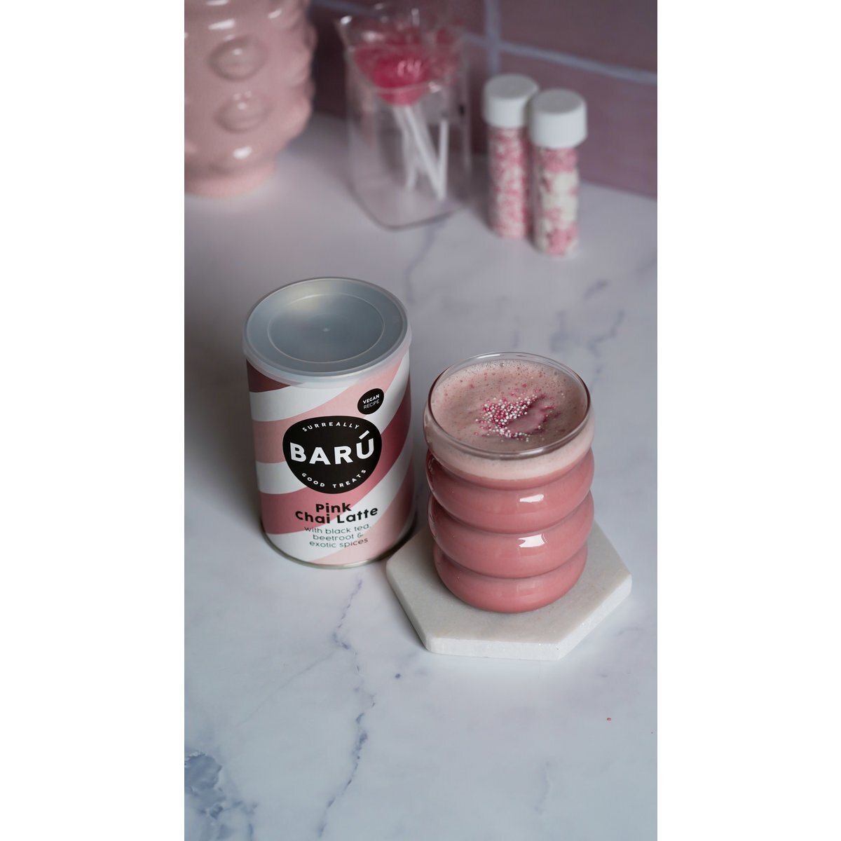 BARÚ Pink Chai Latte 250gram (16 porties)