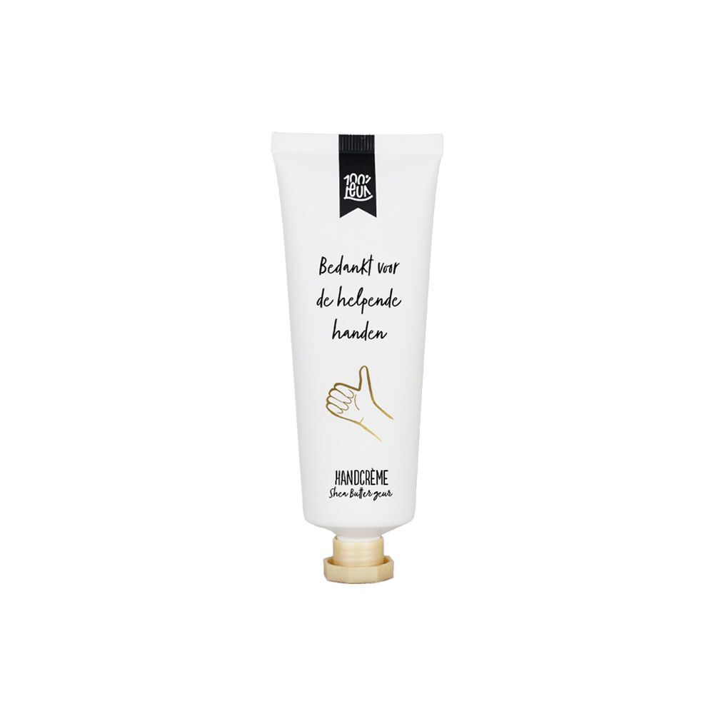 Handcrème tube 'Bedankt voor de helpende handen', 75ml – 100% Leuk
