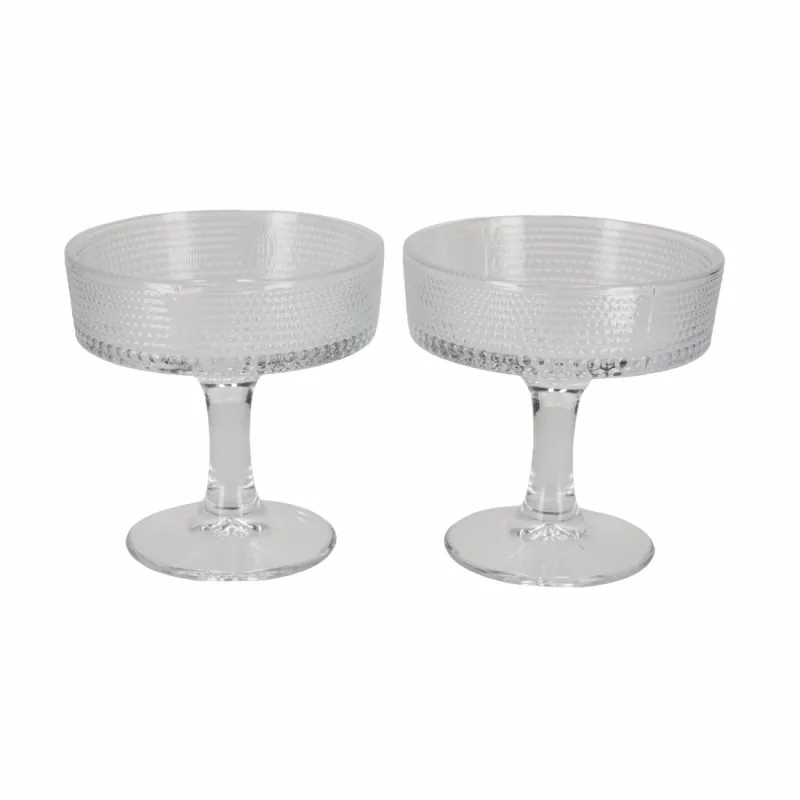 Cocktailglazen ribbel, 2 stuks, Jens Living