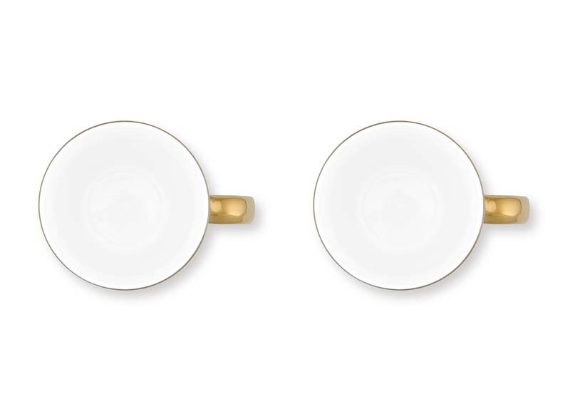 Set van 2 XL mokken, goud, 400ml