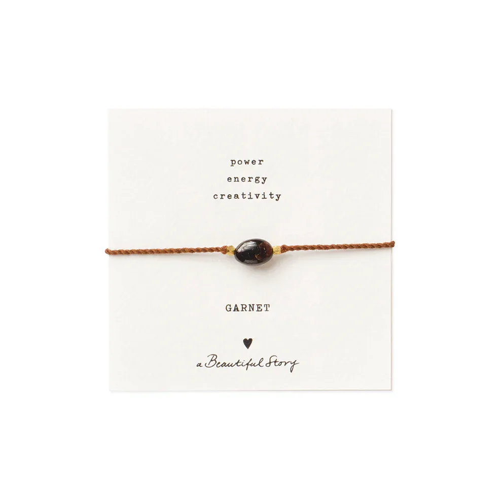 A Beautiful Story – Edelsteenkaart met armband, Granaat