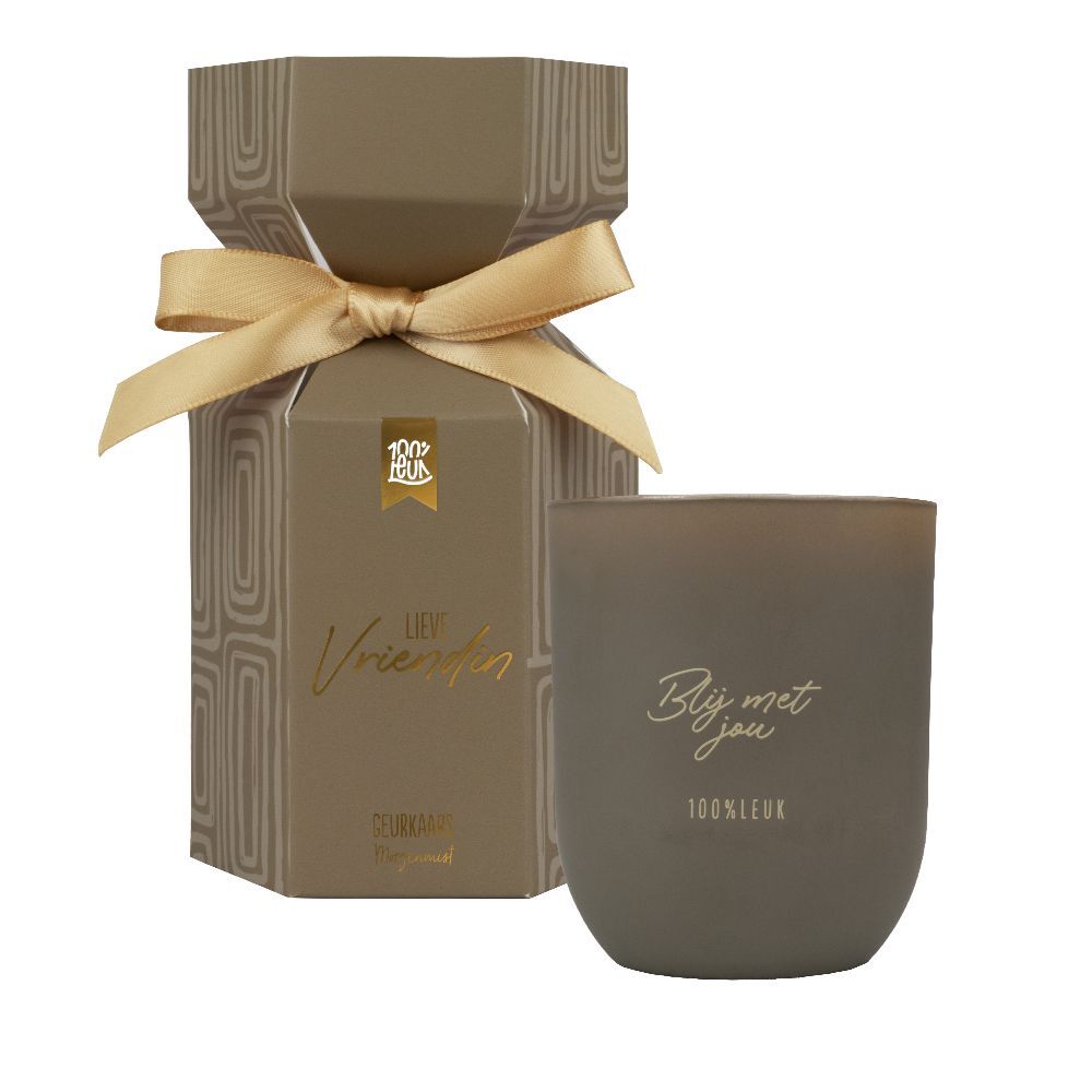 Geurkaars in cadeauverpakking 'Vriendin' – 100% Leuk