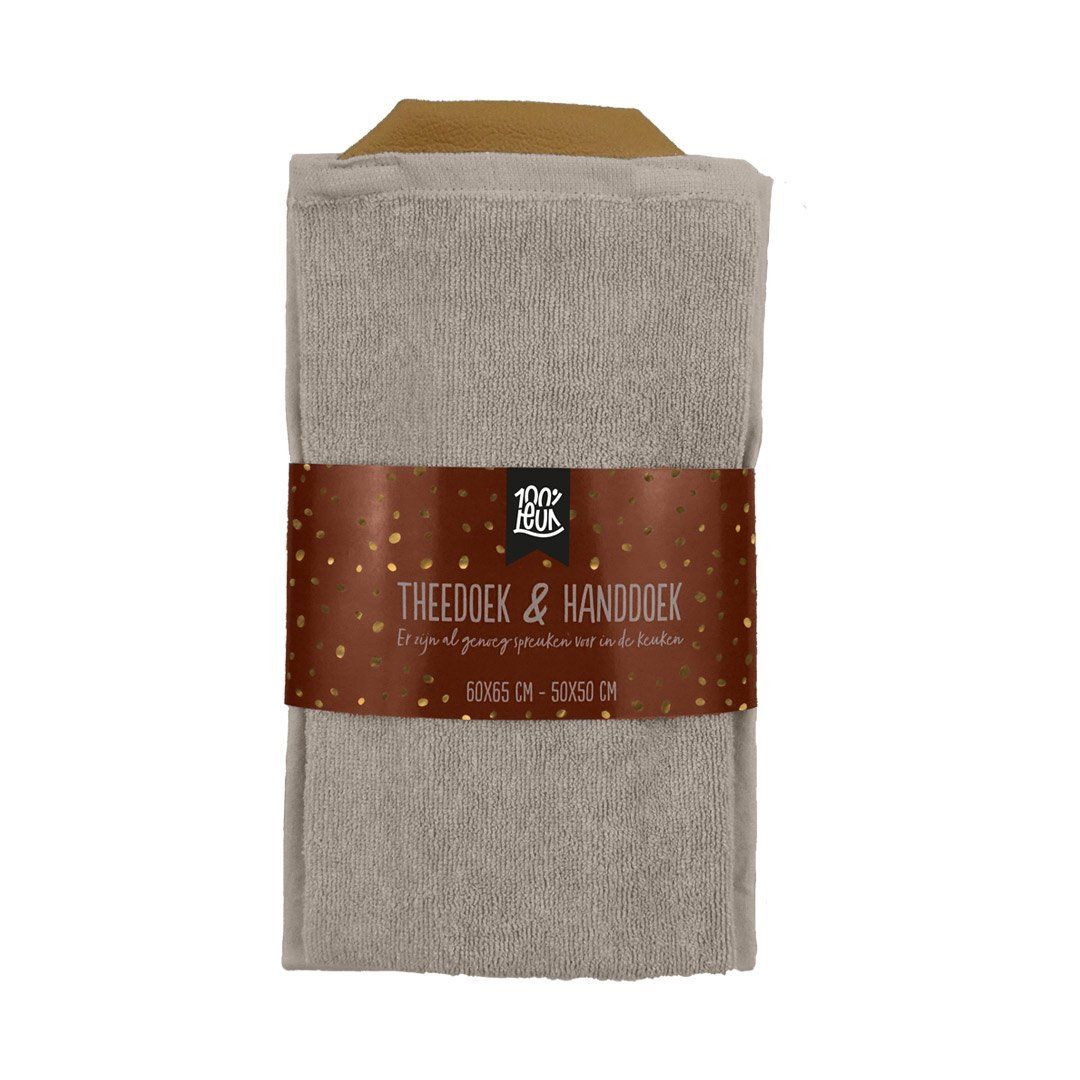 100% Leuk - Theedoek & Handdoek set