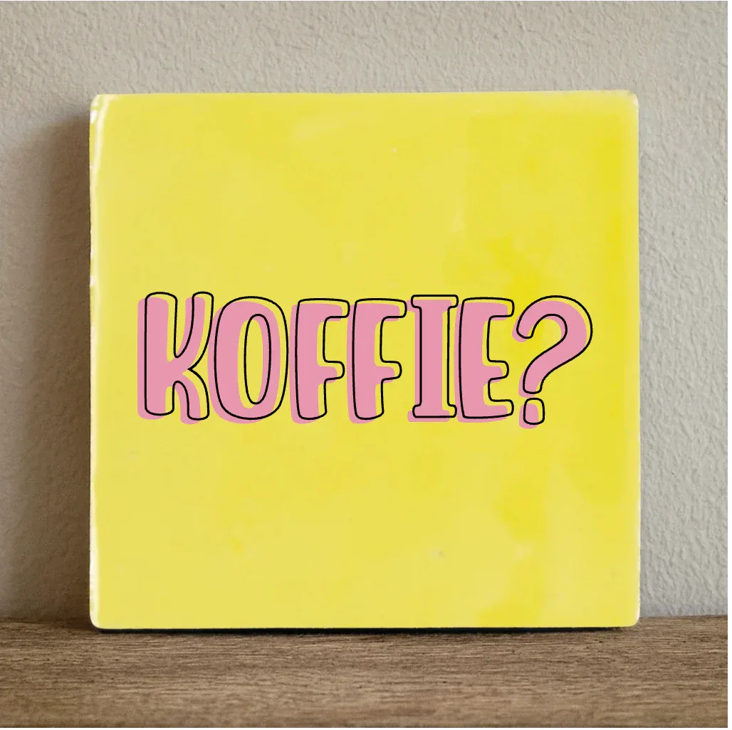 Label2x - Tegeltje 'Koffie?'