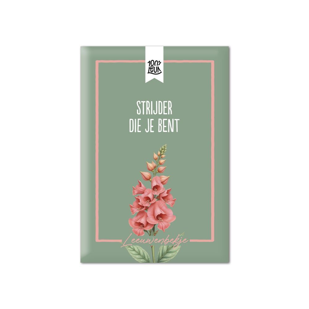 Bloemenzaadjes 'Strijder dat je bent', Leeuwenbekje– 100% Leuk