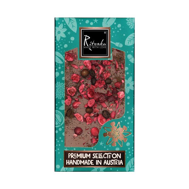 Ritonka premium melkchocolade - koffie, veenbessen