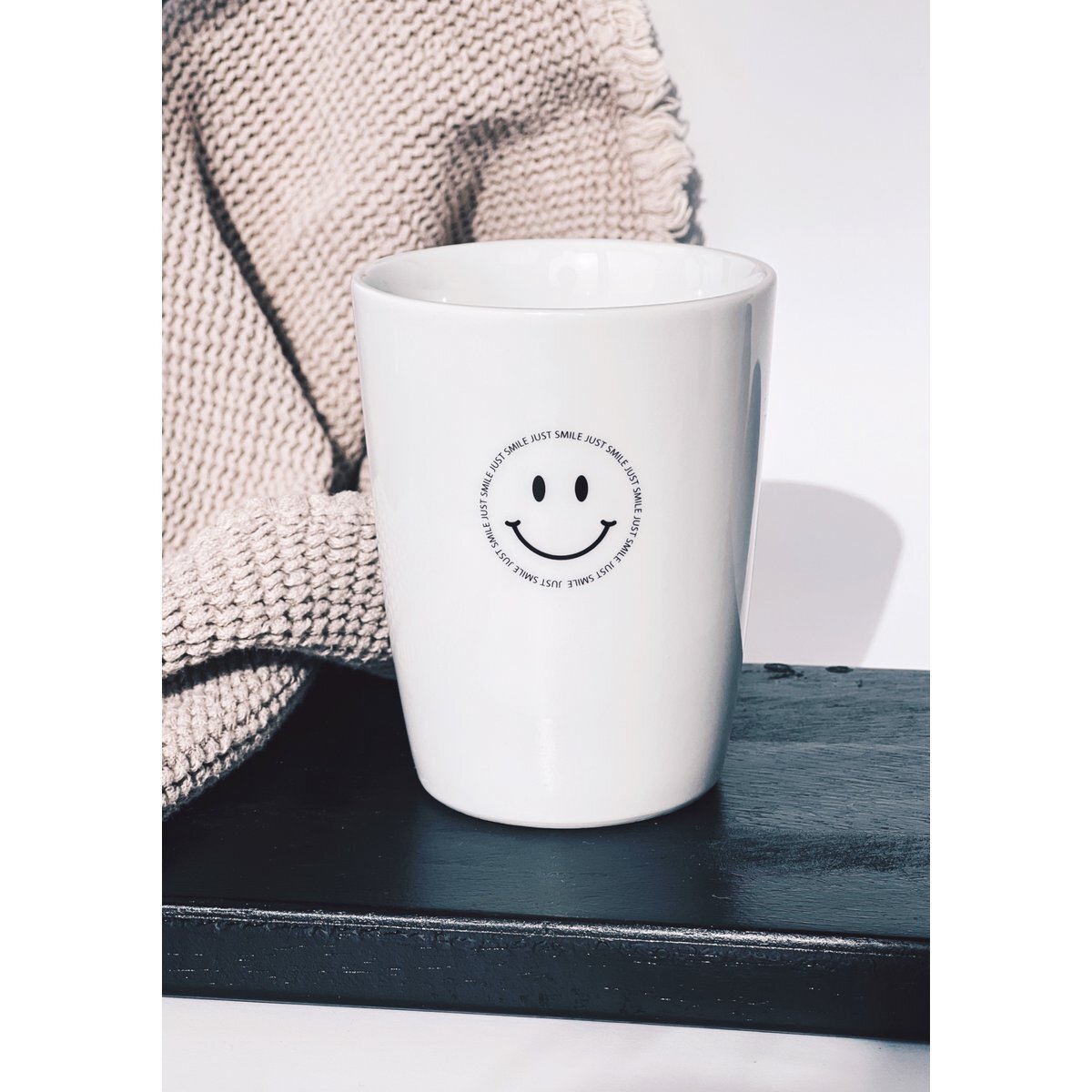 Mok 'Just Smile', 280ml - Goldscherben