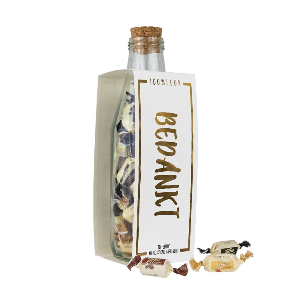 100% Leuk - Momenten fles 'Bedankt'