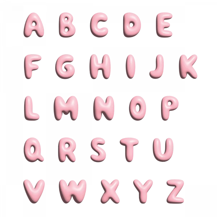 THE GIFT LABEL - Wall Letter - Pink