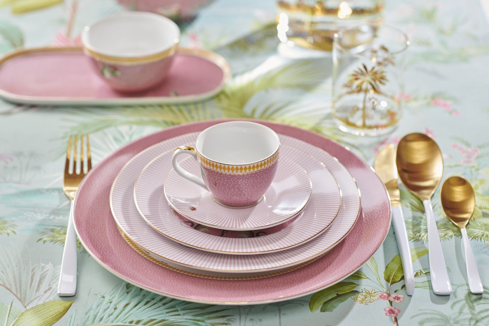 Pip Studio - La Majorelle Roze, Espresso Kop & Schotel, 120ml