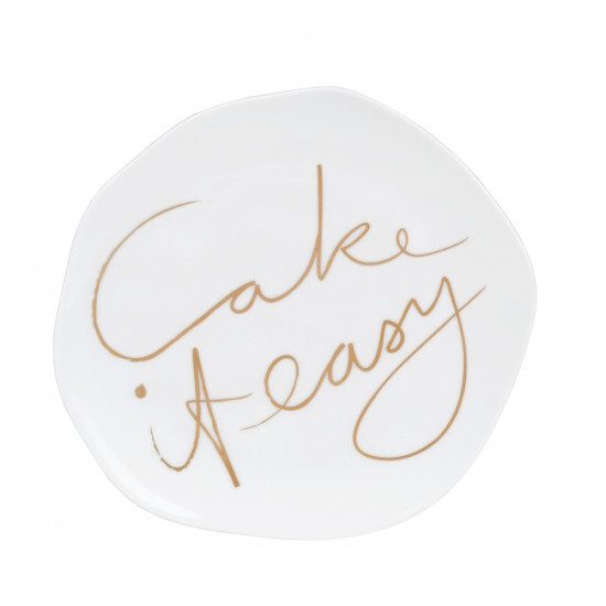 Räder, Mix&Match gebaksbordje Cake it easy, wit met goud