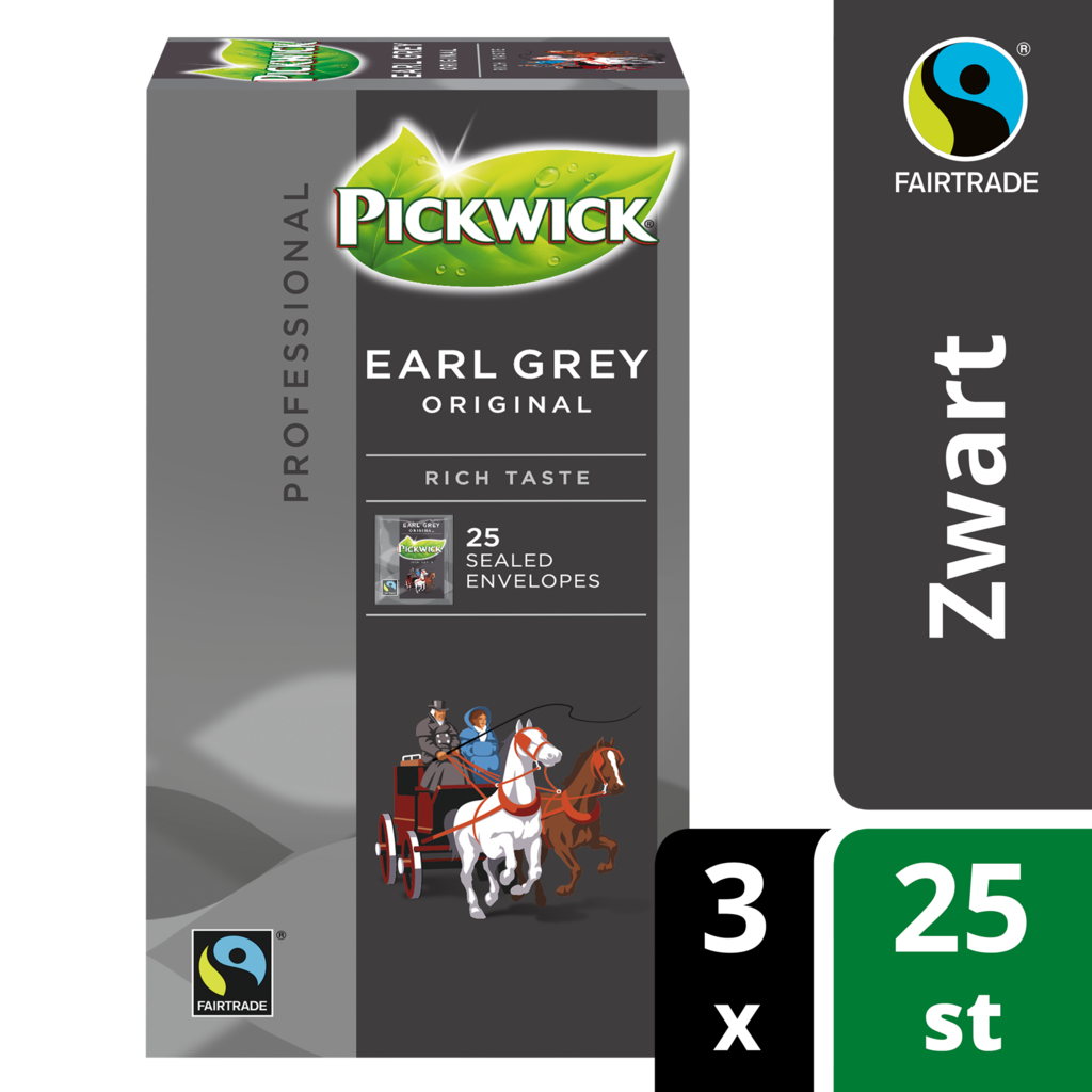 Pickwick Earl Grey Fairtrade, 75x2g met envelop