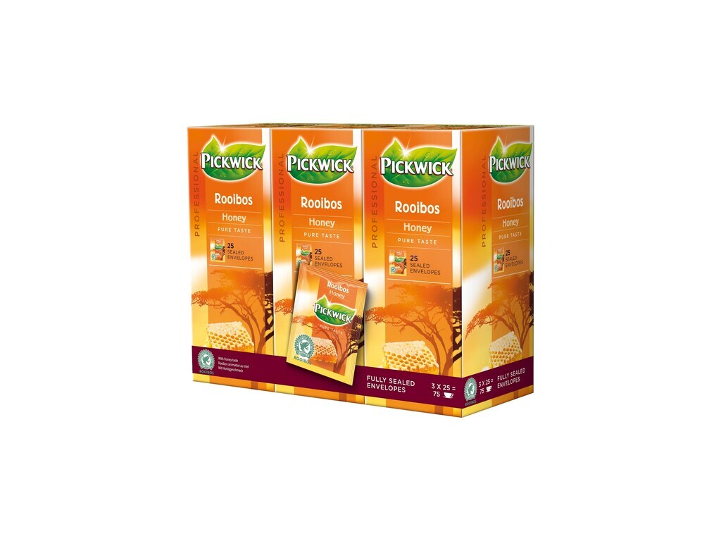 Pickwick Rooibos Honing, 75x1,5g met envelop