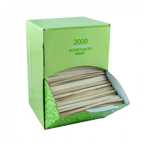 Houten roerstaafjes 11 cm