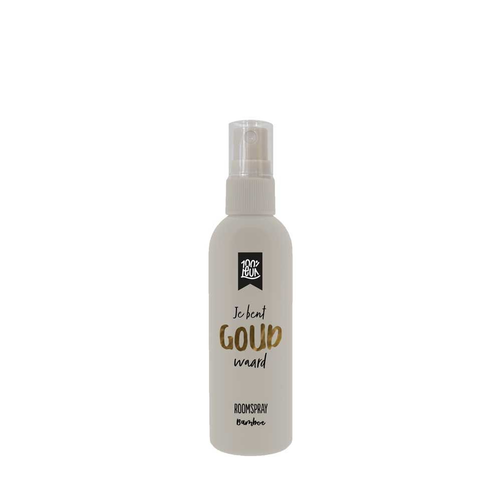 Roomspray 'Je bent goud waard' – 100% Leuk