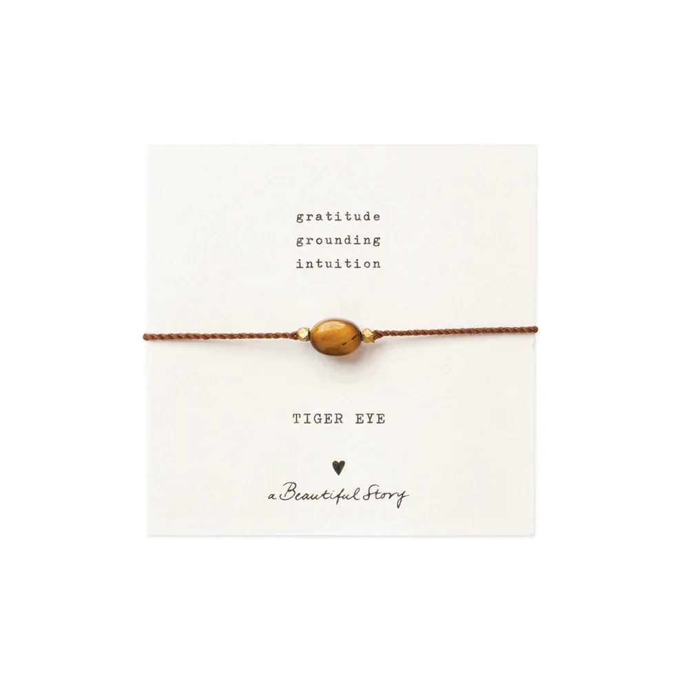A Beautiful Story – Edelsteenkaart met armband, Tijgeroog