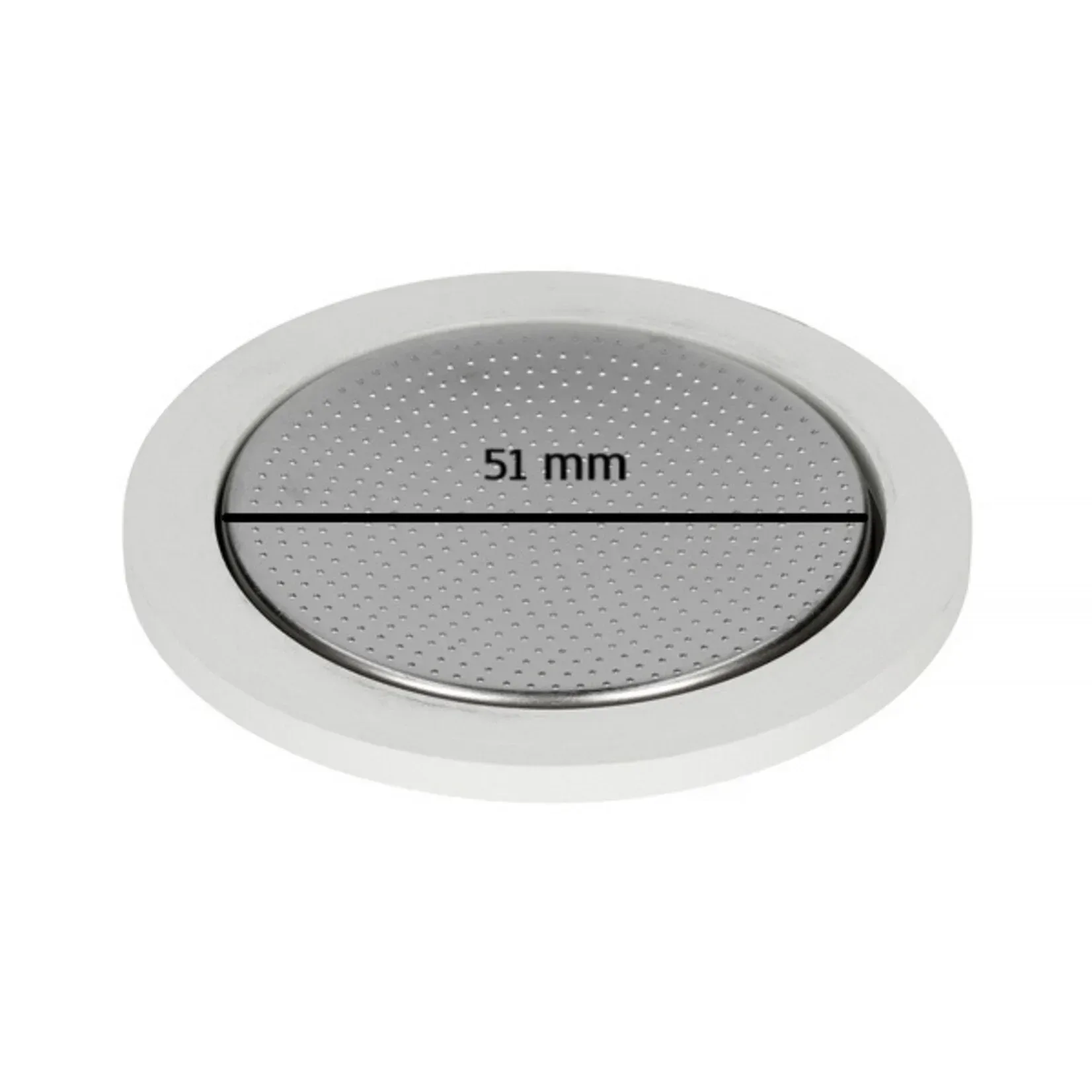 Bialetti -  Filterplaatje + Siliconen Ring, 4/c RVS