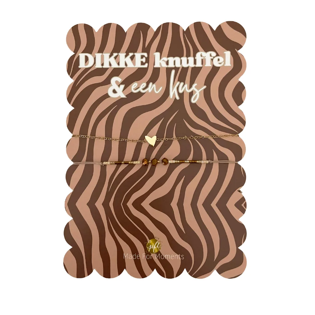 The Big Gifts - Armband set Dikke knuffel & een kus