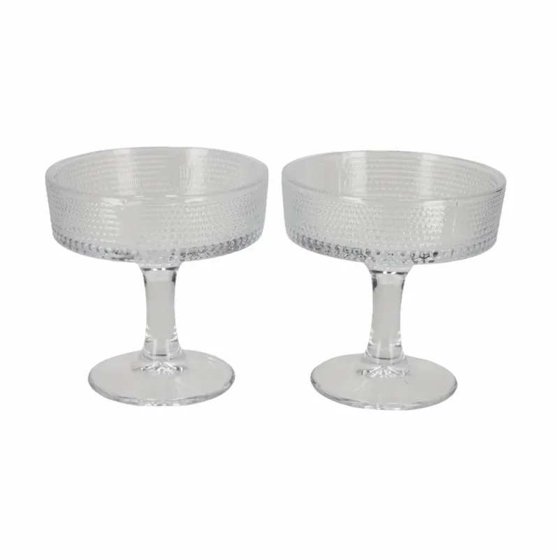 Cocktailglazen ribbel, 2 stuks, Jens Living