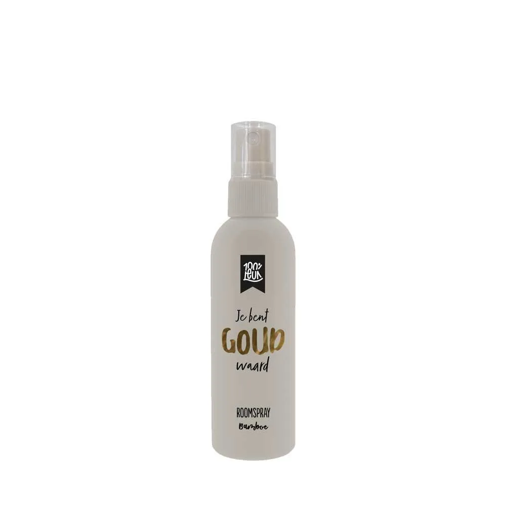 Roomspray 'Je bent goud waard' – 100% Leuk