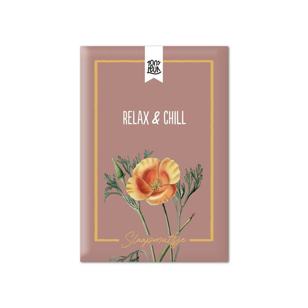 100% Leuk - Bloemenzaadjes 'Relax & Chill', Slaapmutsje
