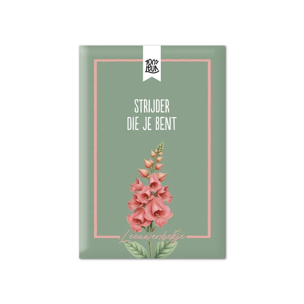 Bloemenzaadjes 'Strijder dat je bent', Leeuwenbekje– 100% Leuk