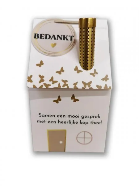 Natural Flowercards - Theehuisje 'Bedankt'