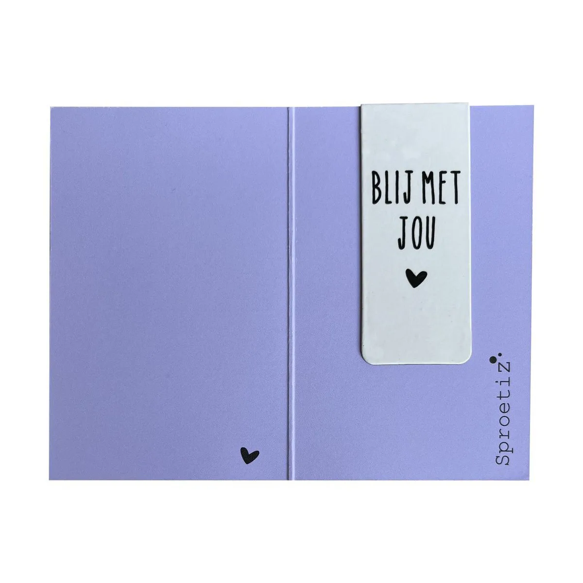 Boekenlegger in kadokaartje - Blij met jou