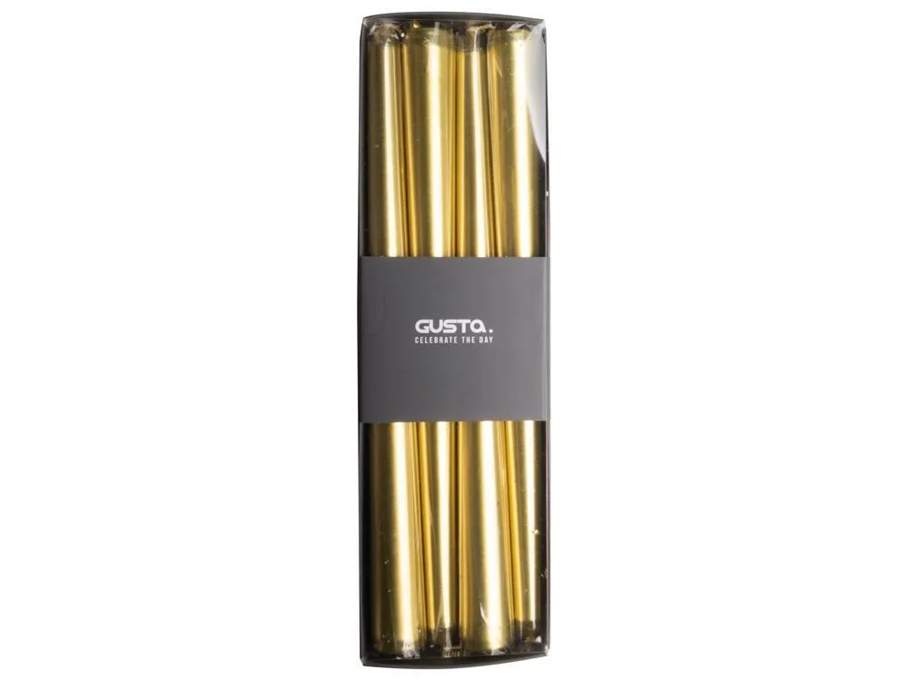 Dinerkaarsen Goud, 4 stuks- Gusta