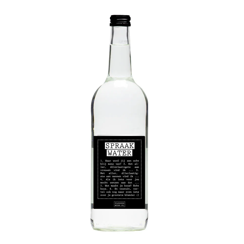 Spraakwater - Bronwater, Flessenwerk