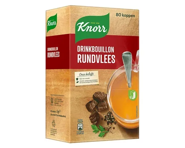 Knorr Drinkbouillon Rundvlees 80 zakjes