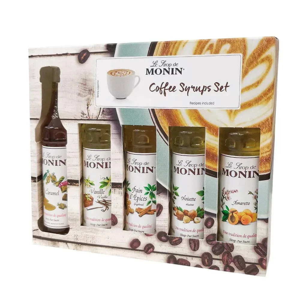 Monin - Coffee Siroop Set, 5x50 ml