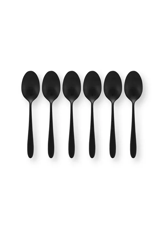 Vtwonen - Theelepeltjes Matzwart, 6 stuks
