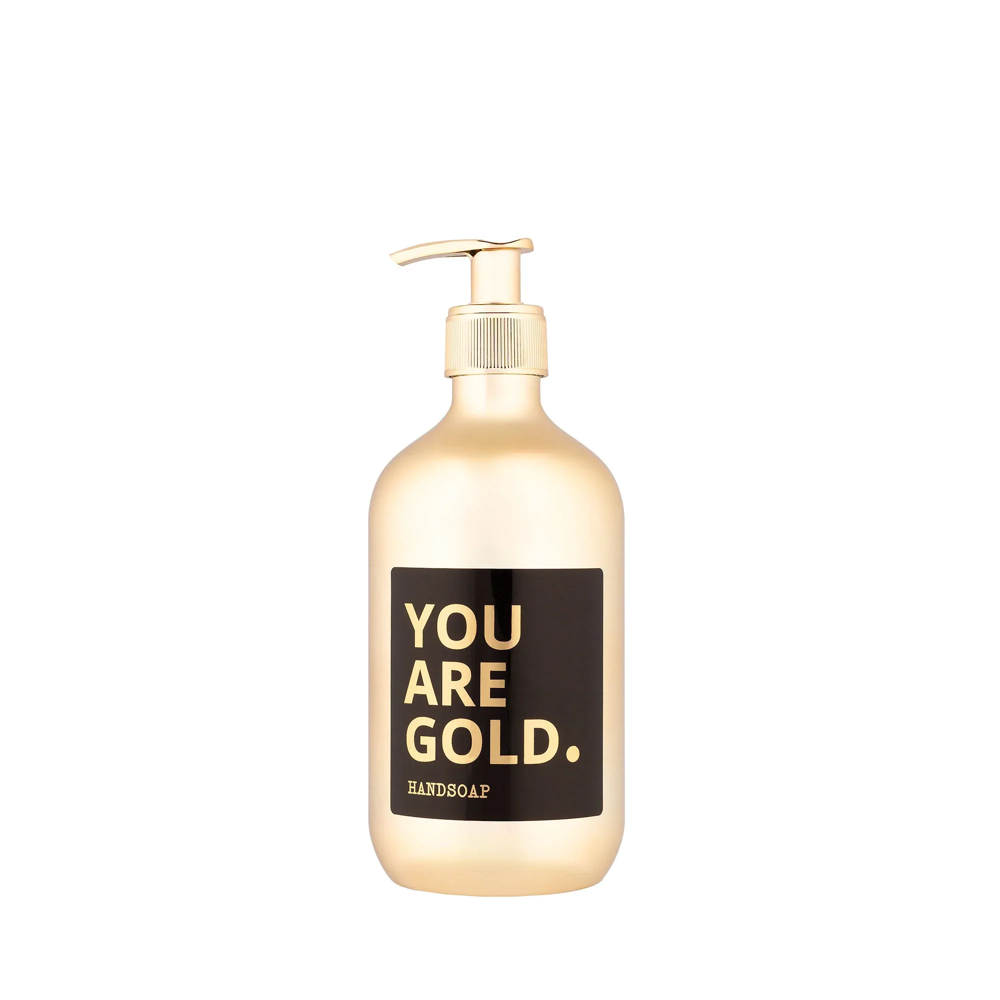 You are gold - Gouden zeeppompje (500 ml), Bottle Language